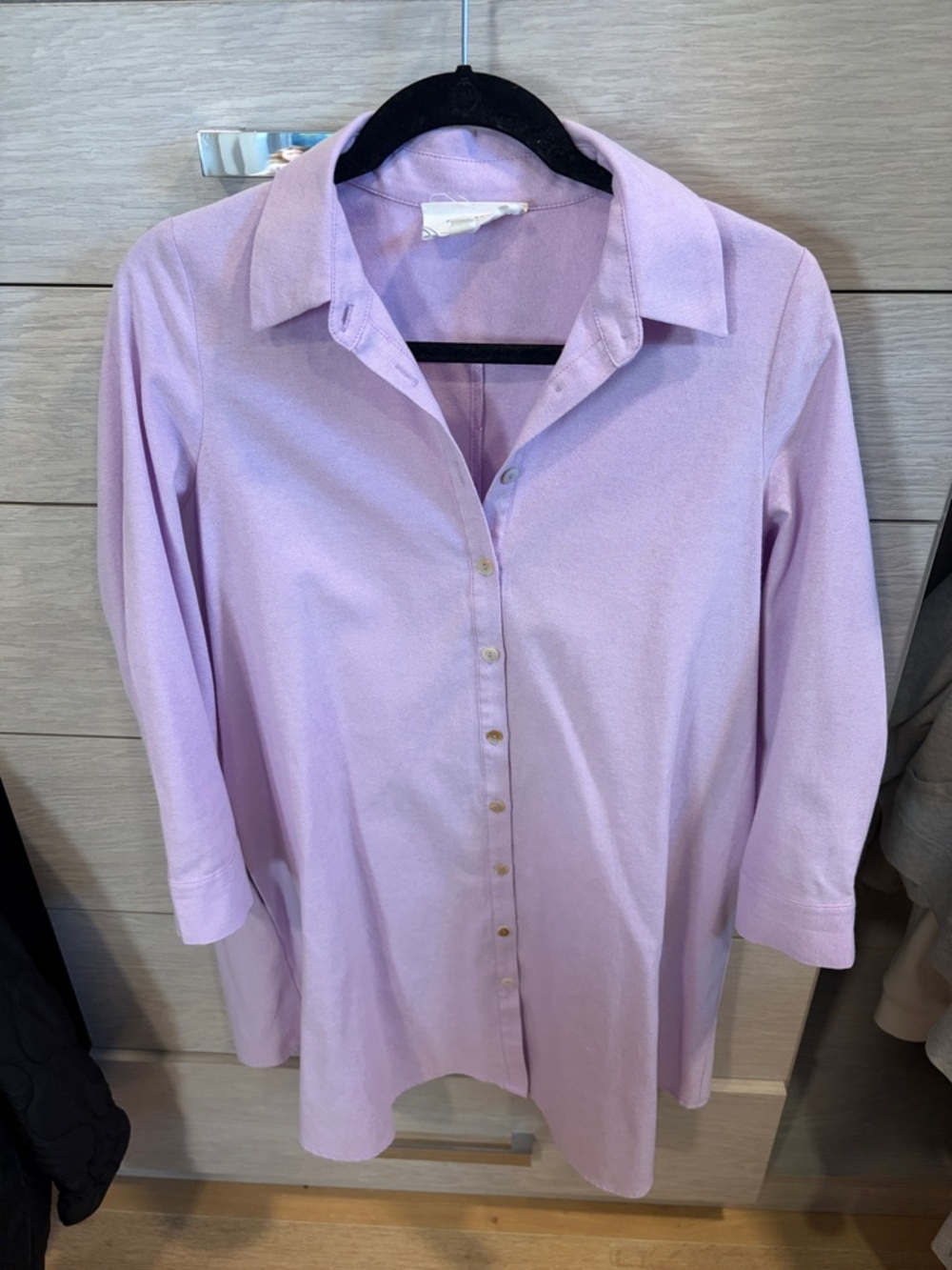 Pomander Place Lavender Button-Down Dress